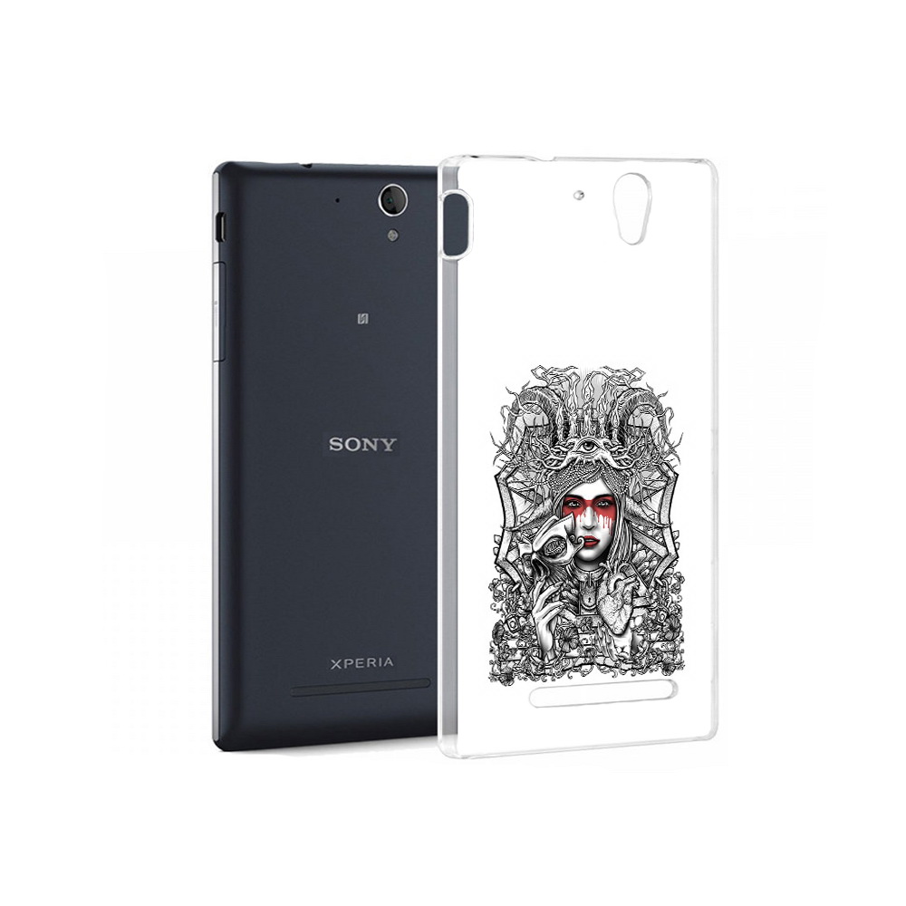 

Чехол MyPads Tocco для Sony Xperia C5 Ultra грусная девушка (PT16261.253.302), Прозрачный, Tocco