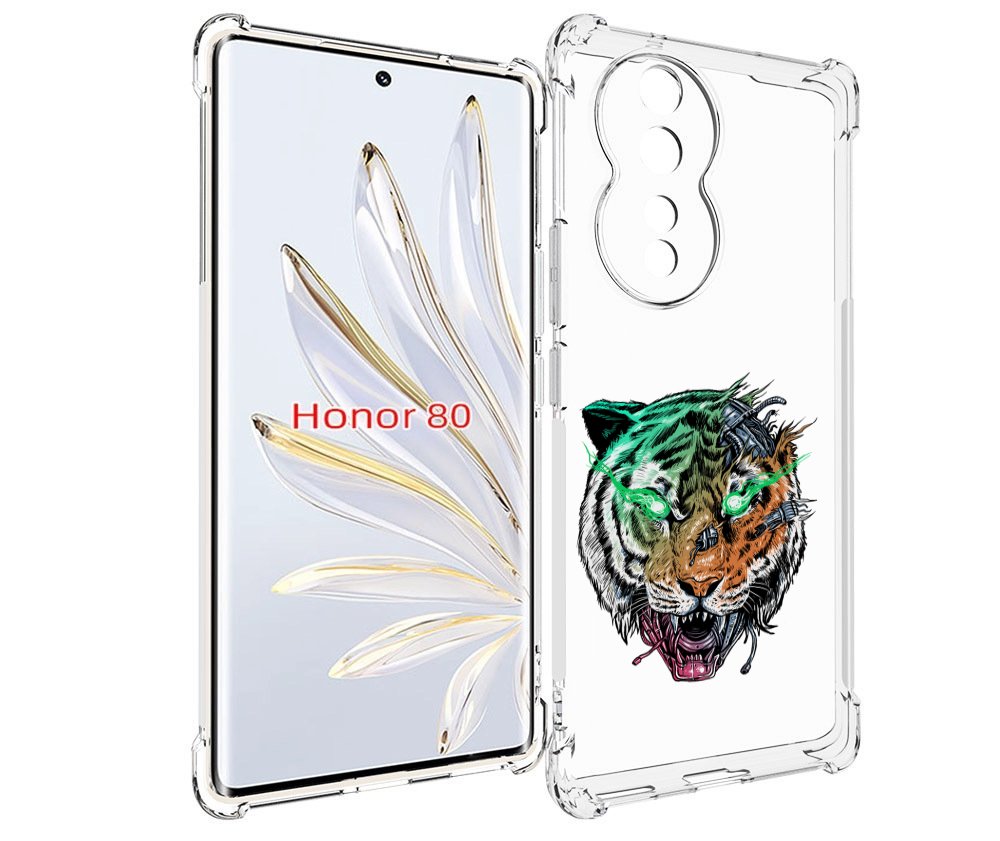 

Чехол MyPads робо-тигр для Honor 80, Прозрачный, Tocco
