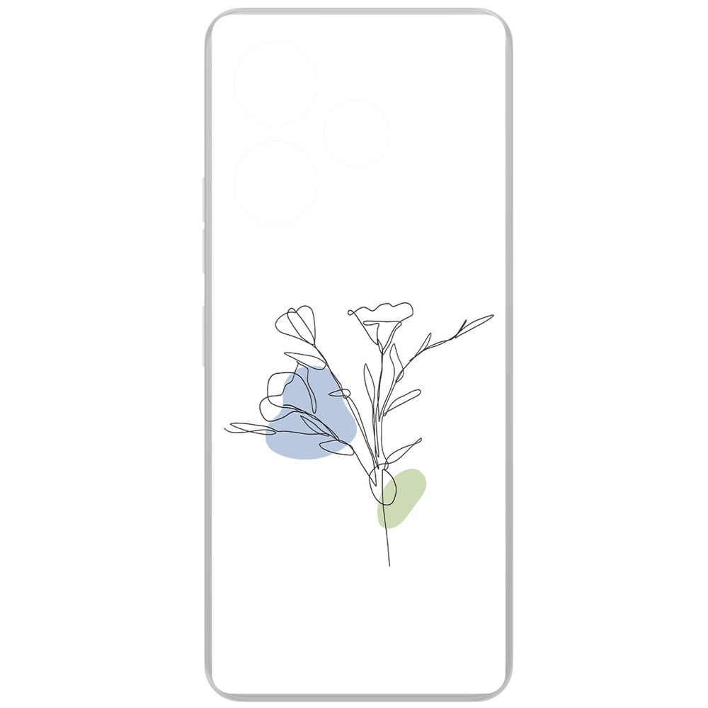 

Чехол-накладка Krutoff Clear Case Эустома для TECNO Pova 6, Прозрачный