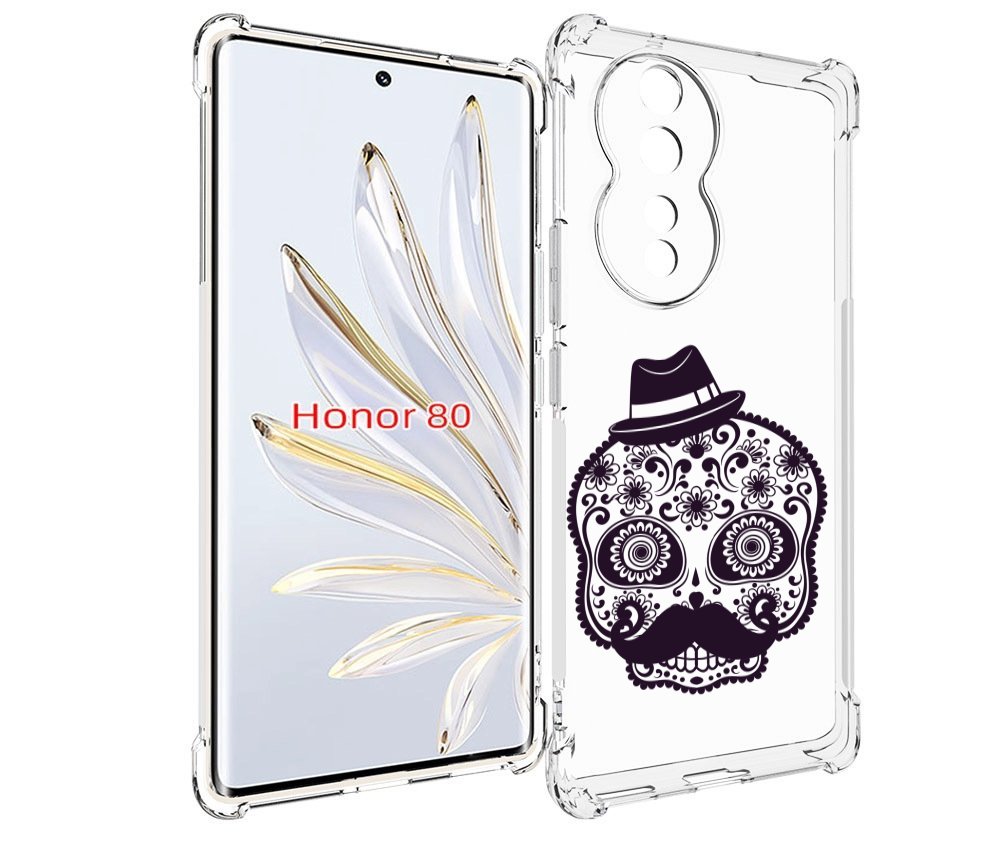 

Чехол MyPads разрисованный скелет для Honor 80, Прозрачный, Tocco