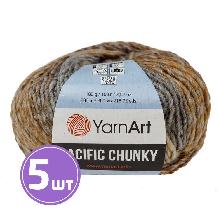 

Пряжа YarnArt Pacific Chunky 311 мультиколор 5 шт по 100 г, Разноцветный