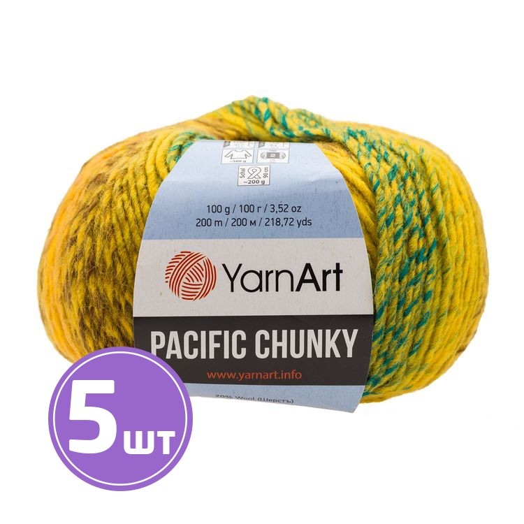 

Пряжа YarnArt Pacific Chunky 305 мультиколор 5 шт по 100 г, Разноцветный