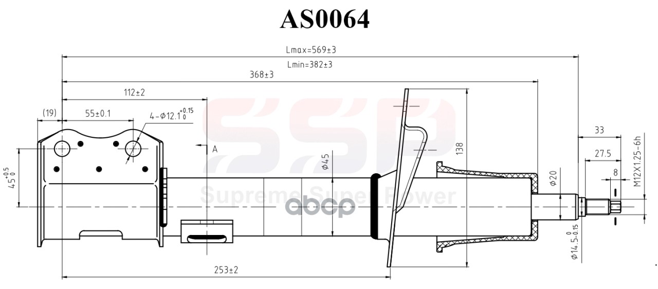 

Стойка Амортизационная Ssp 333420 96407821 Chevrolet Lacetti Hb 04- Rl SSP арт. AS0064