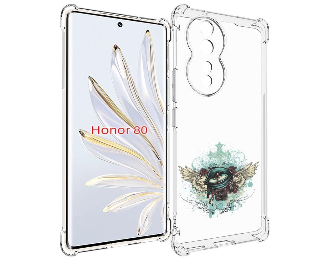 

Чехол MyPads плачущий глаз с крыльями для Honor 80, Прозрачный, Tocco