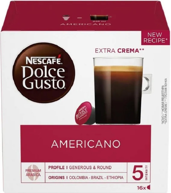 Кофе в капсулах Nescafe Dolce Gusto Americano, 16 капсул