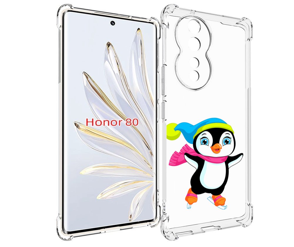 

Чехол MyPads пингвин на коньках для Honor 80, Прозрачный, Tocco