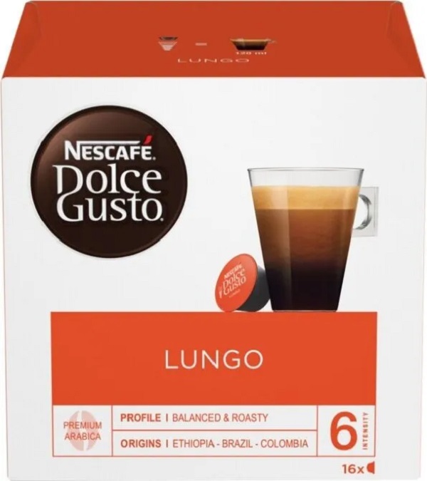Кофе в капсулах Nescafe Dolce Gusto Lungo 3 уп по 16 капсул 48 шт