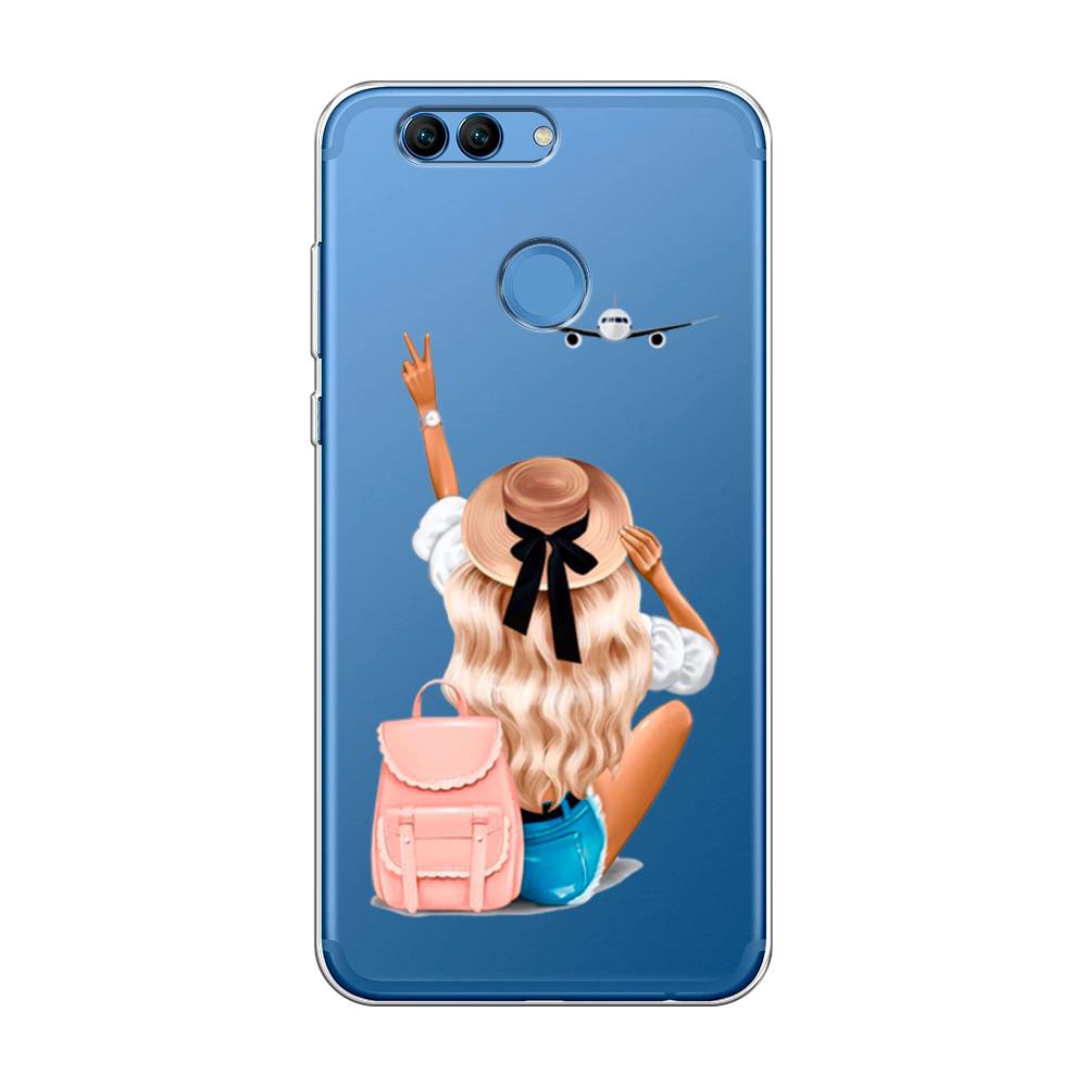 

Чехол Awog на Huawei Nova 2 "Автостопом самолетом", Разноцветный, 62950-7