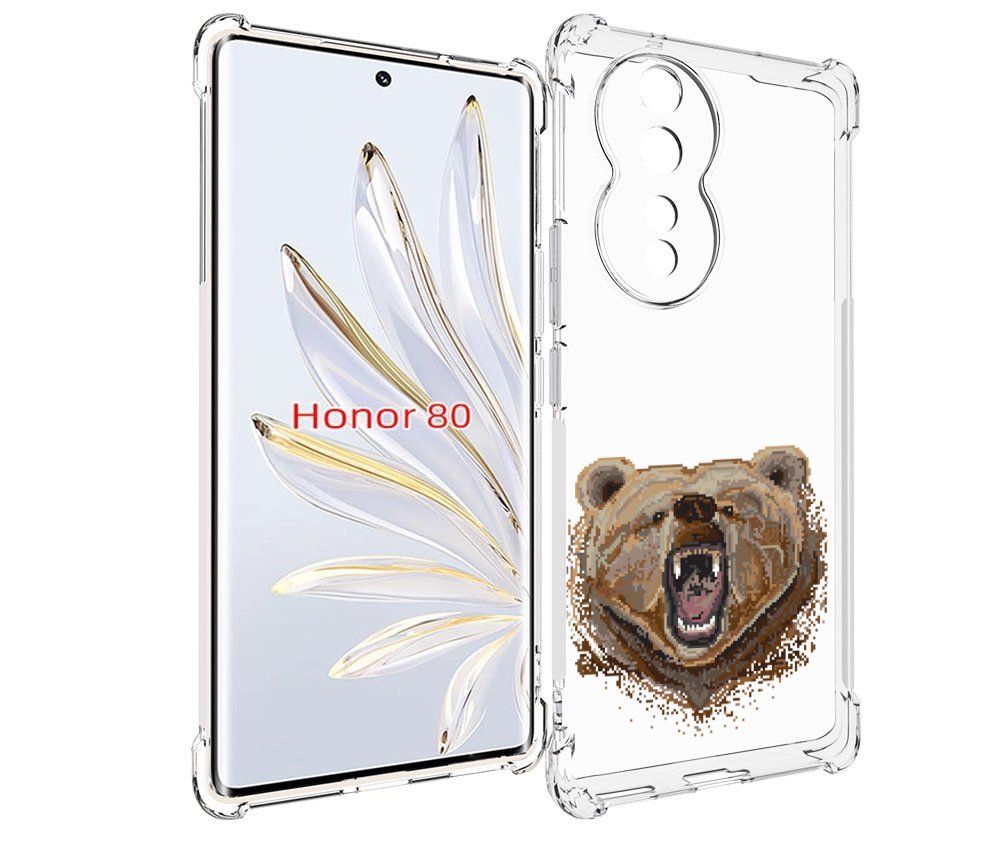 

Чехол MyPads пиксельный медведь для Honor 80, Прозрачный, Tocco