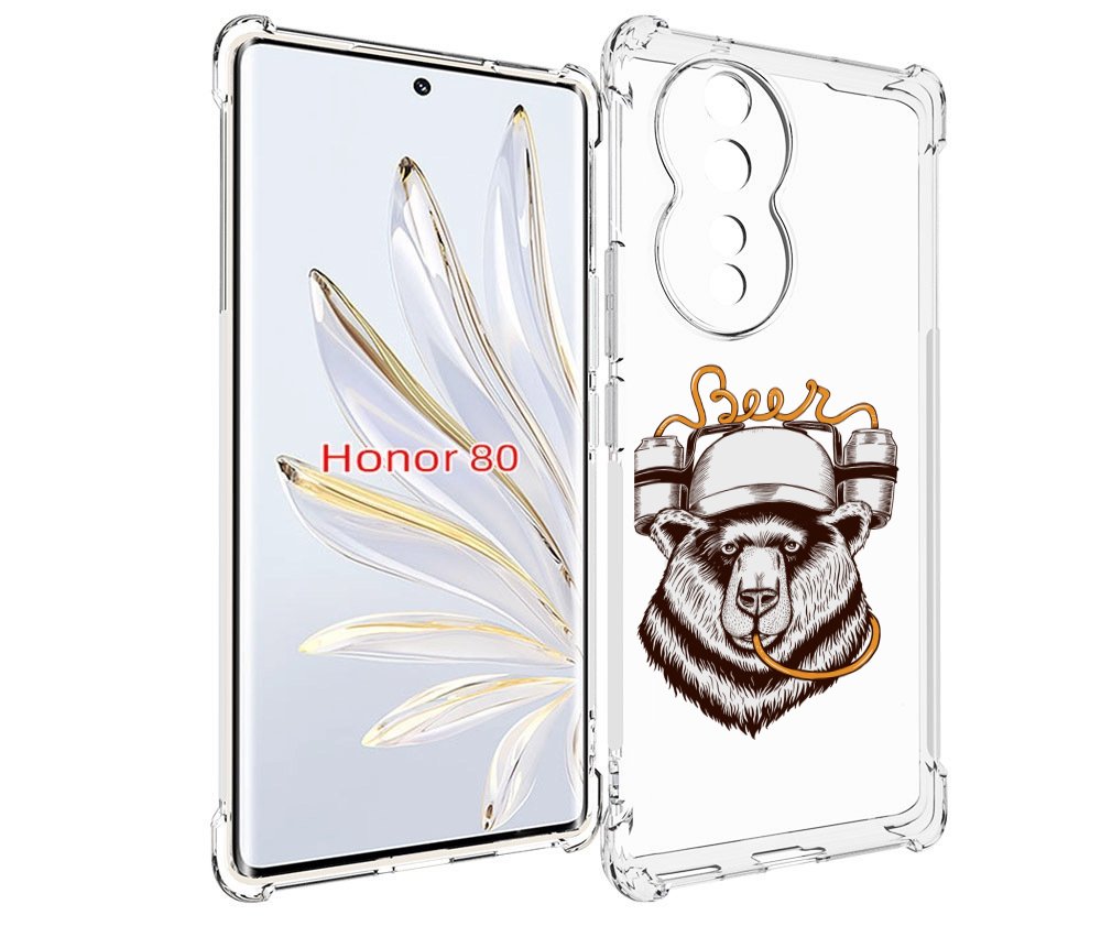 

Чехол MyPads пивной медведь для Honor 80, Прозрачный, Tocco