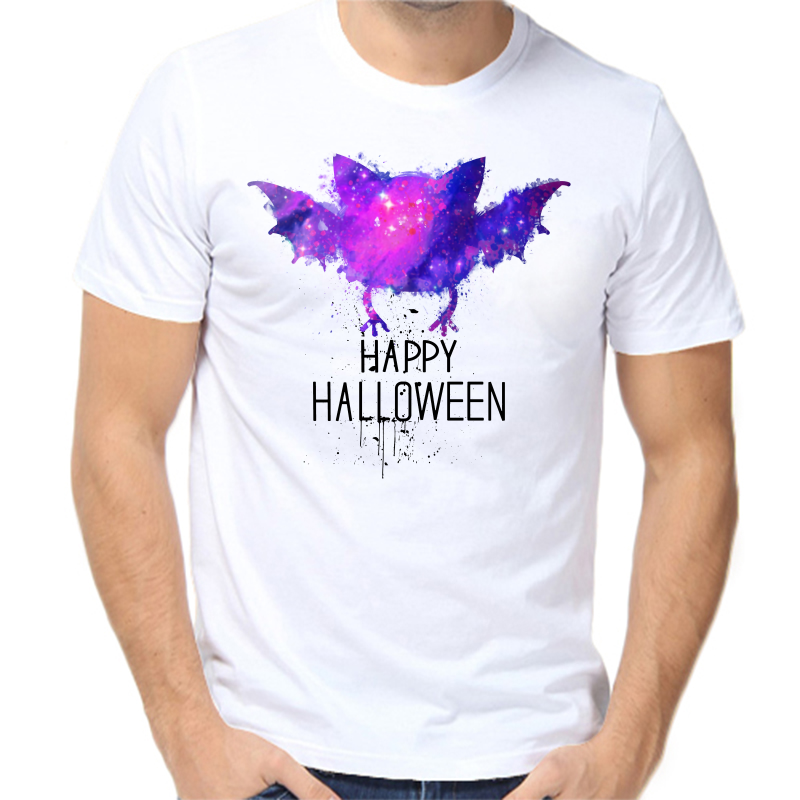 

Футболка мужская белая 42 р-р Хэллоуин 6, Белый, fm_happy_halloween