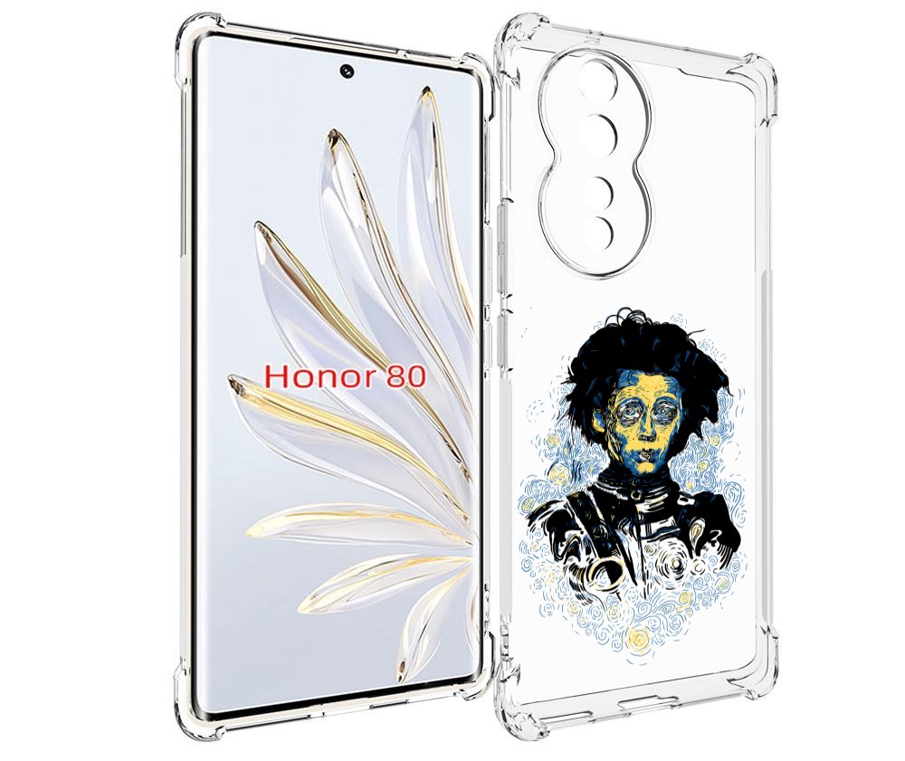 

Чехол MyPads парень черно-белый абстракция для Honor 80, Прозрачный, Tocco