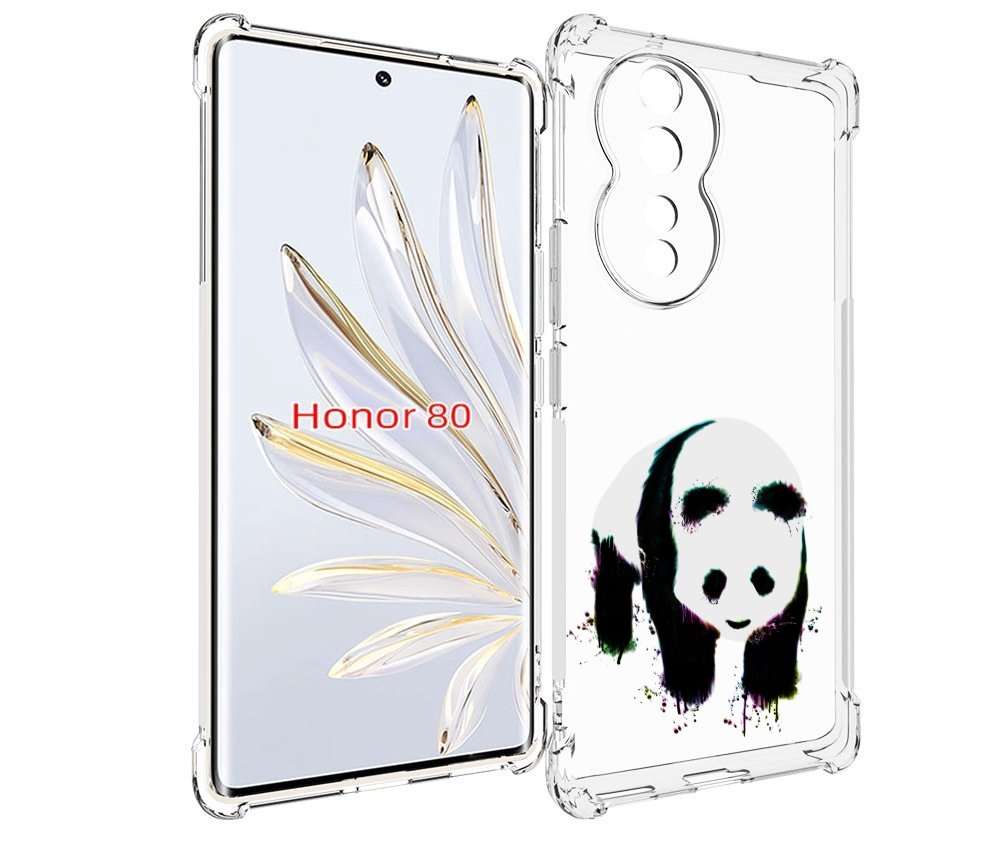 

Чехол MyPads панда в акварели для Honor 80, Прозрачный, Tocco