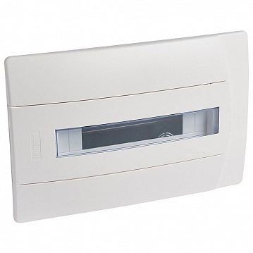 Распределительный шкаф Practibox 12 мод., IP40, встраиваемый, пластик, белая дверь, с клем