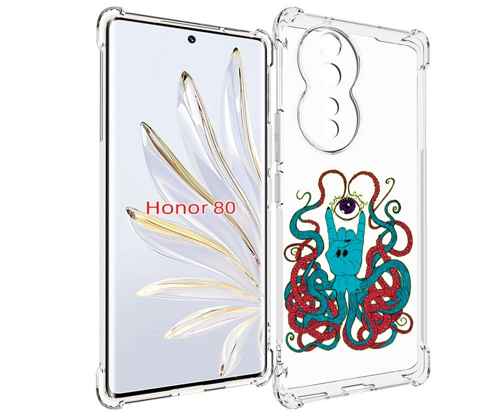 

Чехол MyPads осьминог-рука абстракция для Honor 80, Прозрачный, Tocco