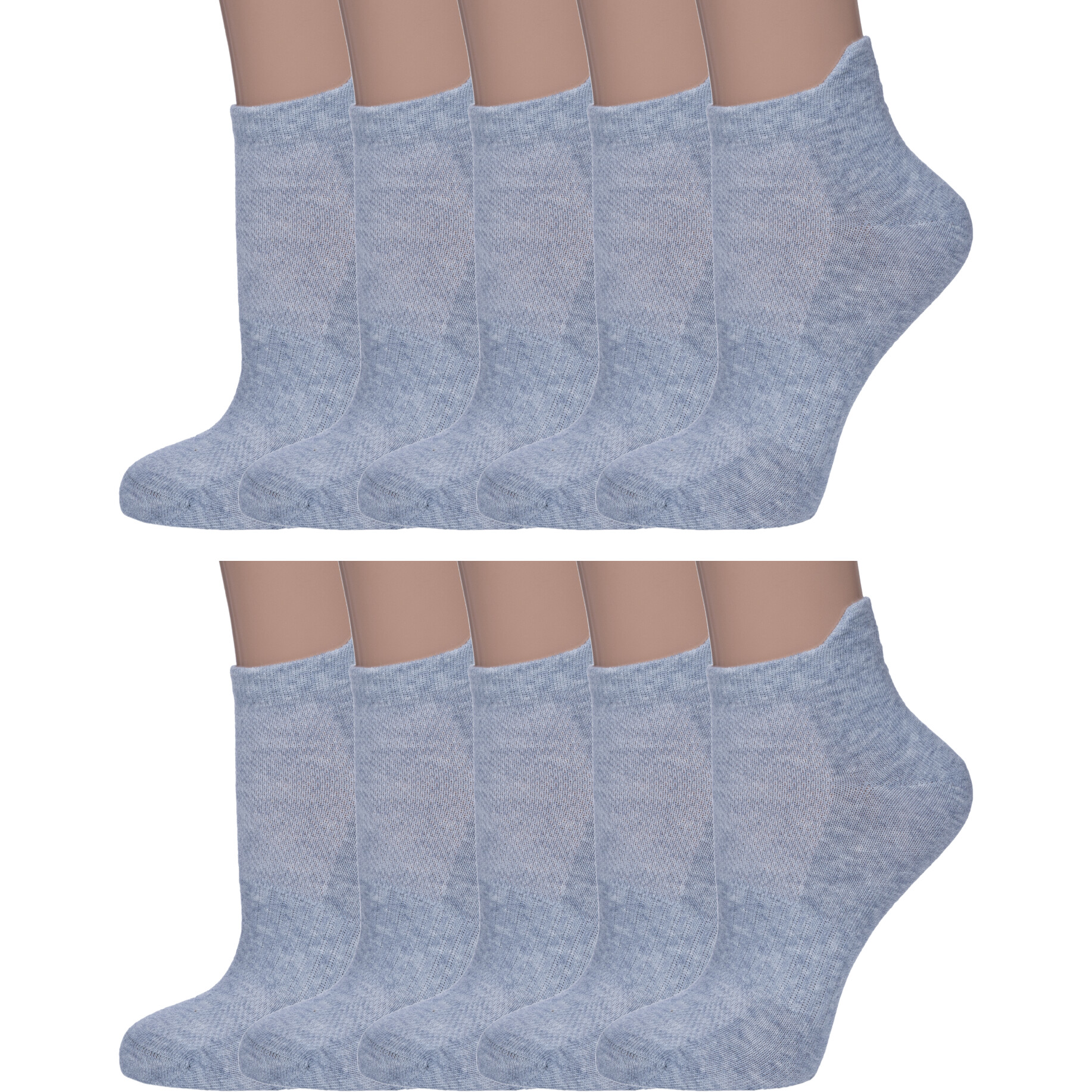 Комплект носков женских Смоленская Чулочная Фабрика 10-422С22 серых 23, 10 пар