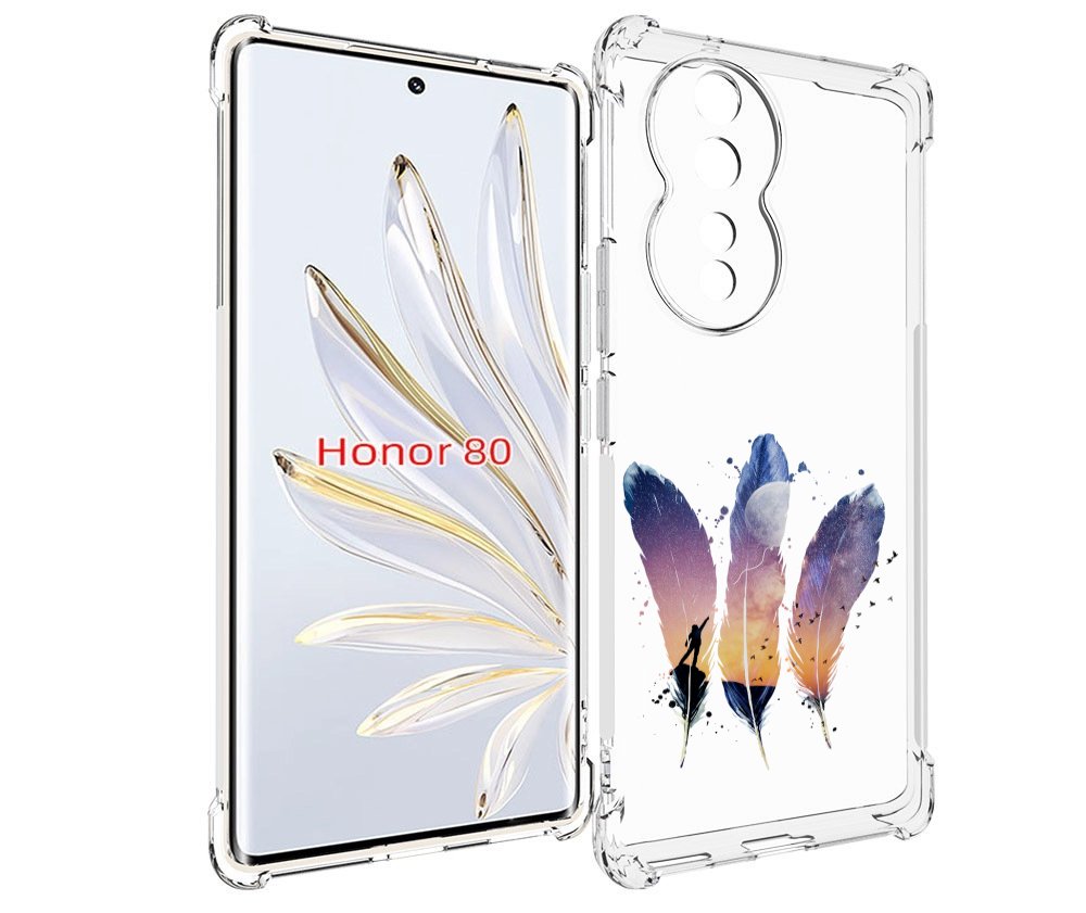 

Чехол MyPads небесные перья для Honor 80, Прозрачный, Tocco