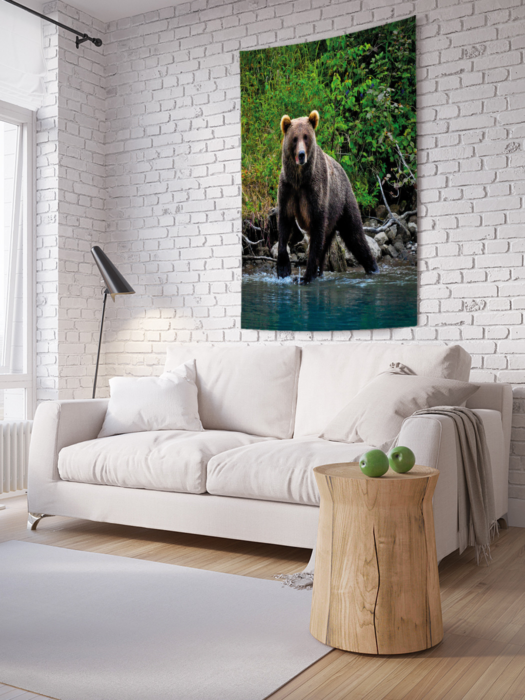 

Вертикальное фотопанно на стену JoyArty Медведь в реке 150x200 см, Медведь в реке