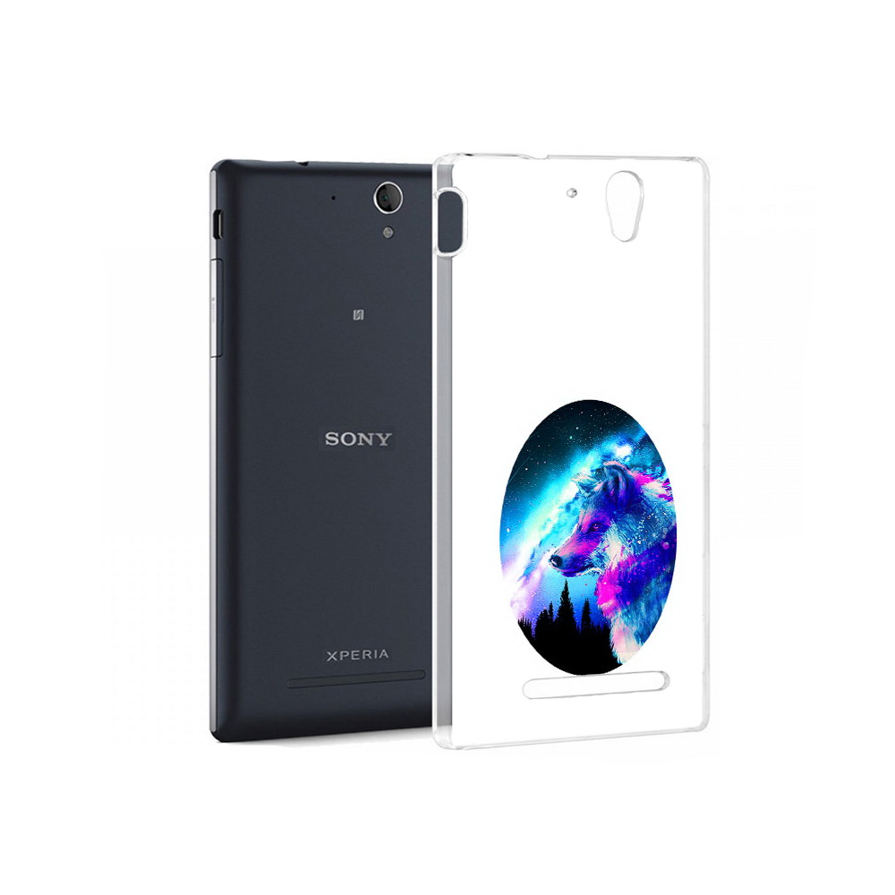 

Чехол MyPads Tocco для Sony Xperia C5 Ultra голубой волк (PT16261.253.293), Прозрачный, Tocco