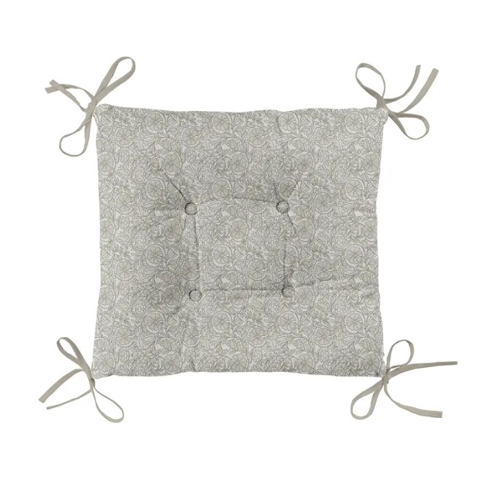 Подушка на стул с тафтингом квадратная 40х40 "Унисон" рис 33006-1 Linen