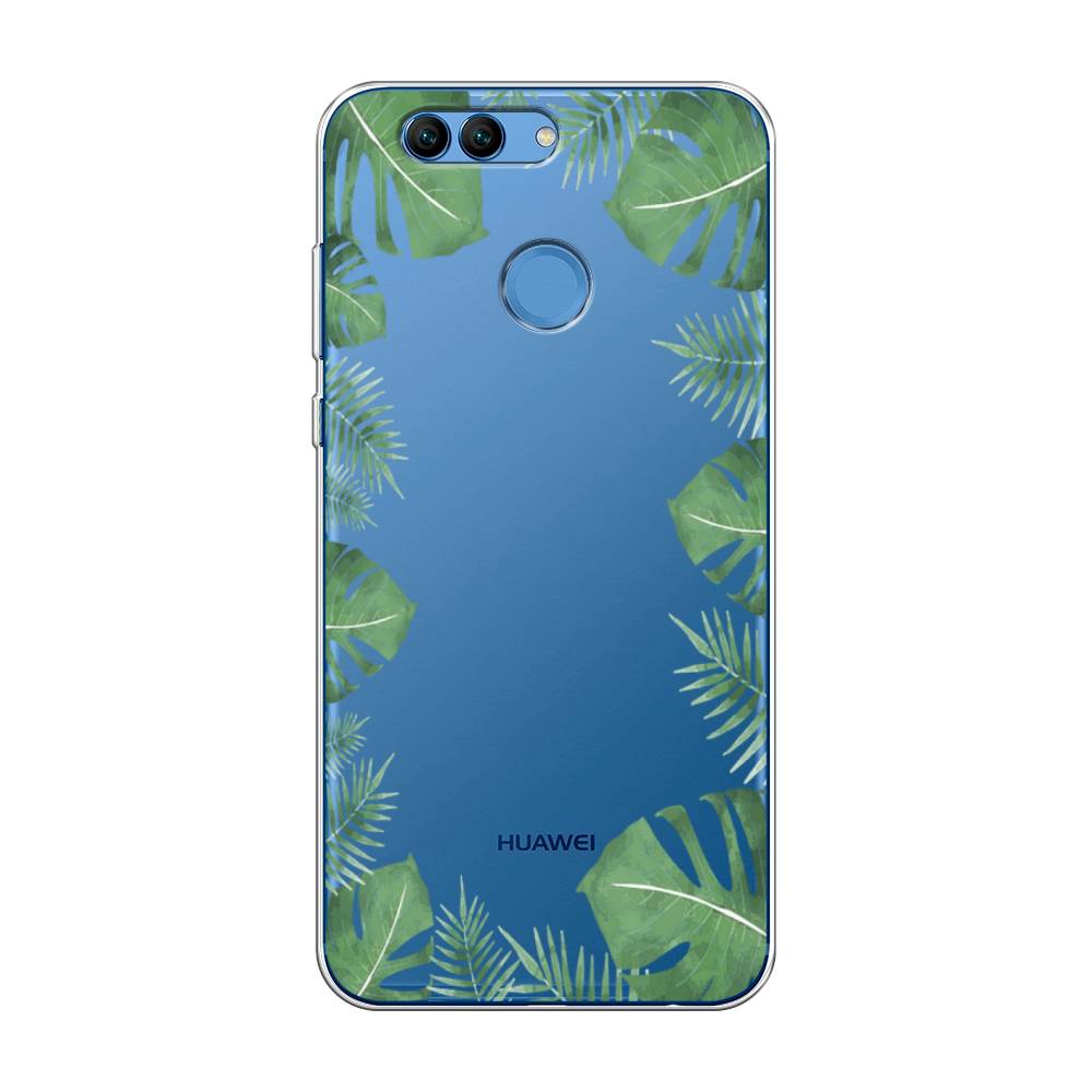 

Чехол Awog на Huawei Nova 2 "Листья папоротника рамка", Разноцветный, 62950-8