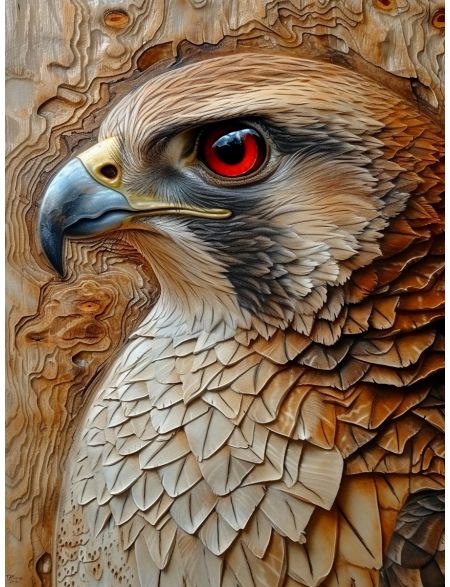 

Алмазная мозаика без подрамника Сокол, 70x50 см, 50 цветов, 83524, РА-750