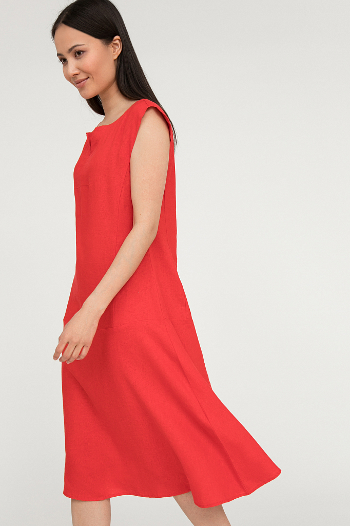 Платье женское Finn Flare S20-14054 красное XL