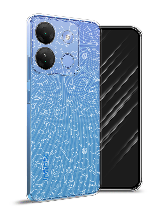 

Чехол Awog на Infinix Smart 7 HD "Шкодливые котики", Прозрачный;бежевый, 3103850-2