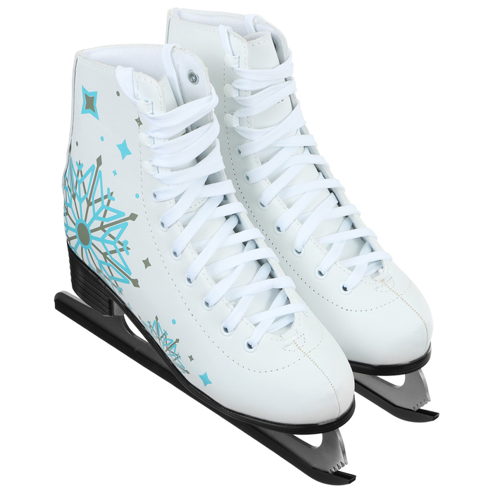 

Коньки фигурные Winter Star «Снежинка», р.35, white, Голубой;белый;серый, Снежинка