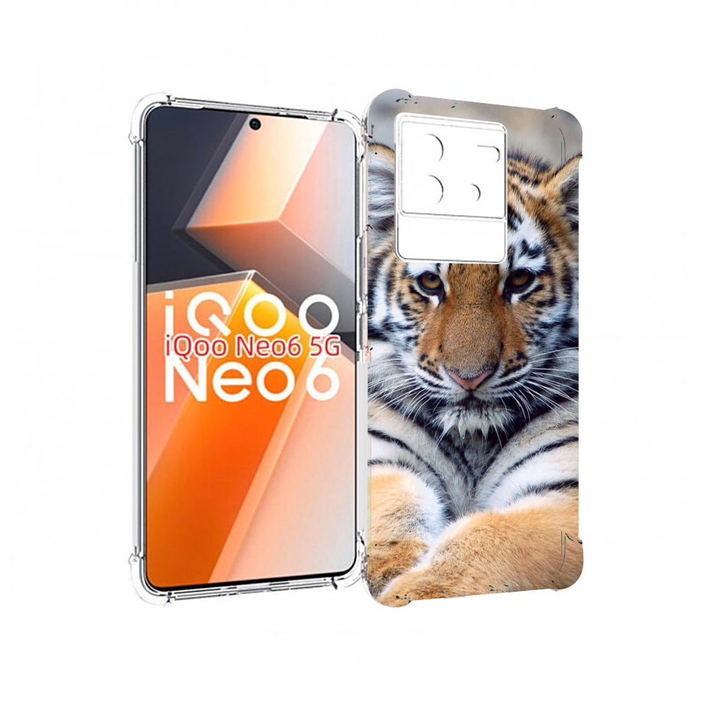 

Чехол MyPads Тигренок для Vivo iQoo Neo 6 5G, Прозрачный, Tocco