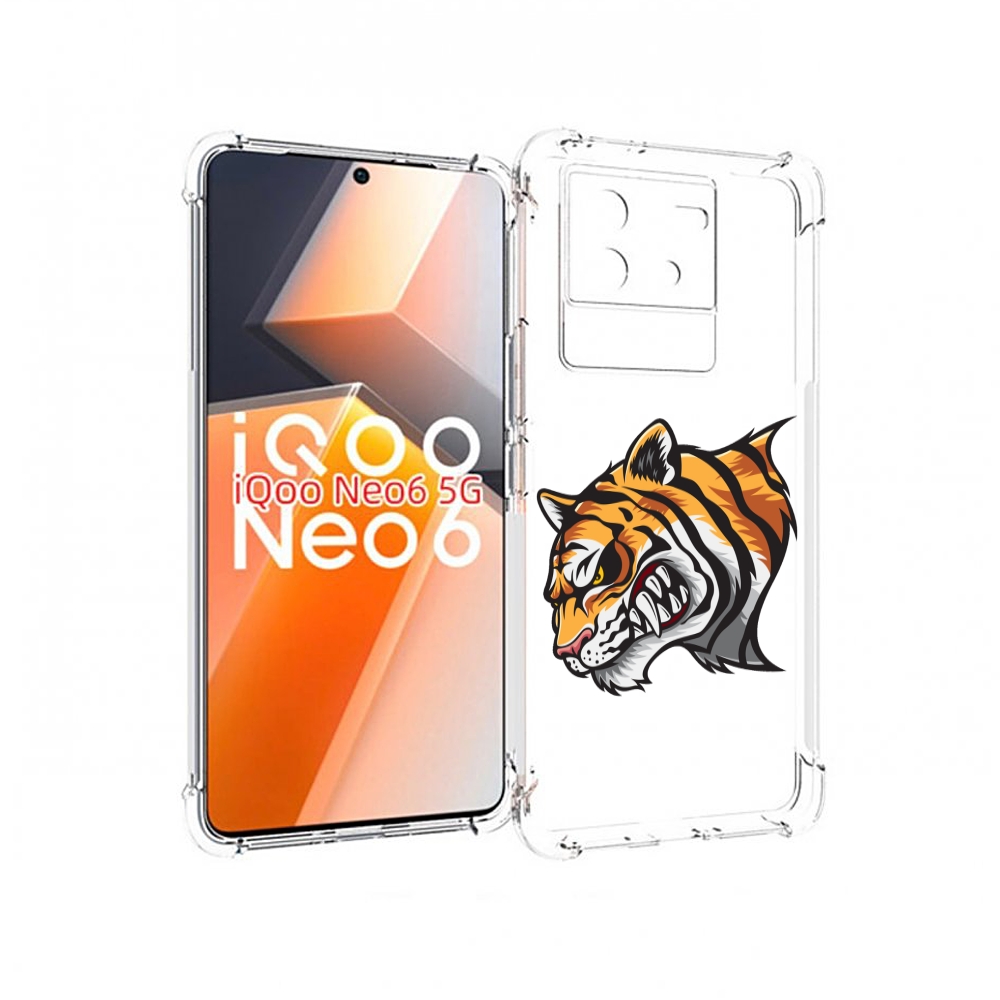 

Чехол MyPads Тигр для Vivo iQoo Neo 6 5G, Прозрачный, Tocco