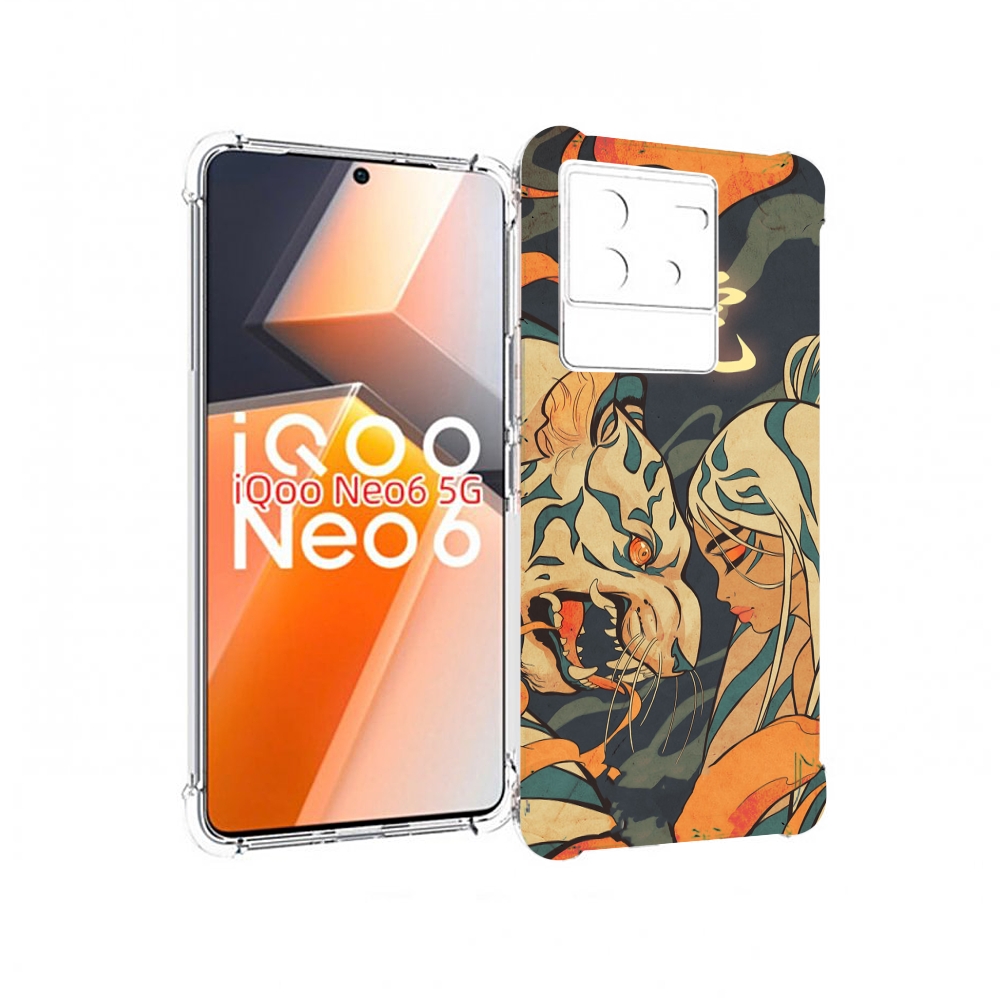 

Чехол MyPads Тигр и девушка друзья для Vivo iQoo Neo 6 5G, Прозрачный, Tocco