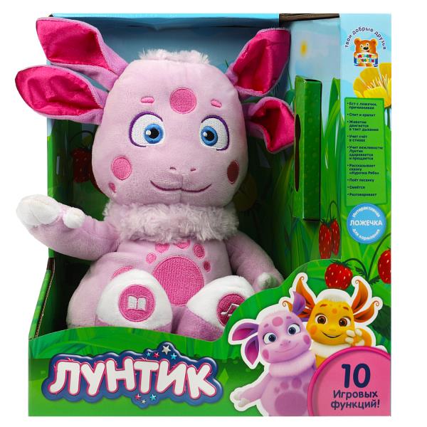 

Игрушка мягкая интерактивная Мульти-Пульти Лунтик 24 см с ложечкой, 10 функций, Фиолетовый