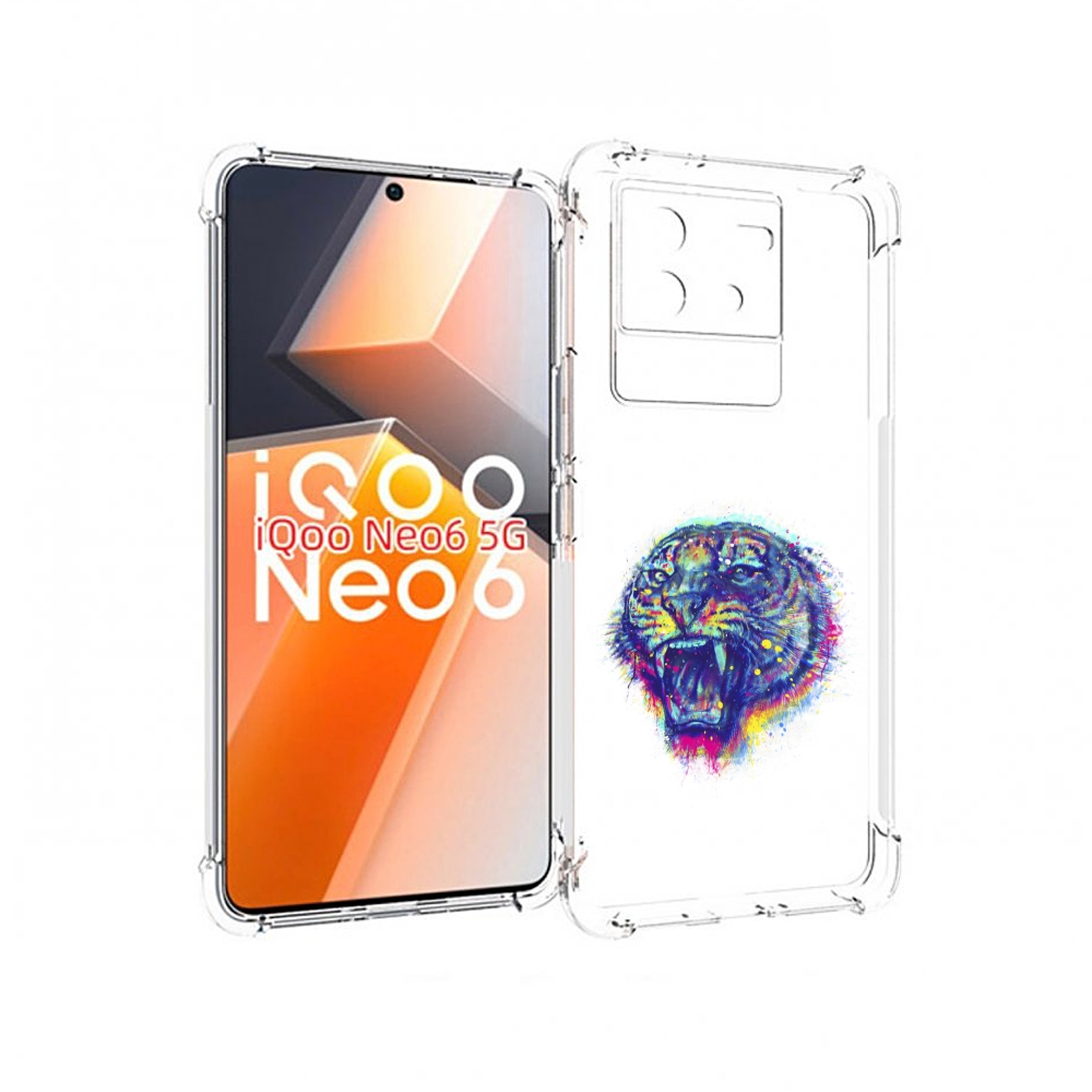 

Чехол MyPads Тигр 2 для Vivo iQoo Neo 6 5G, Прозрачный, Tocco