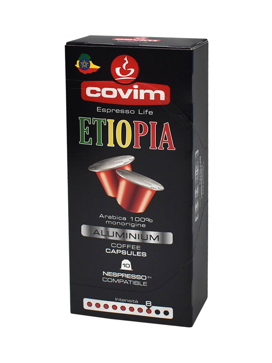 Кофе в капсулах COVIM Nespresso Alu Monorigine Etiopia, 10 капсул