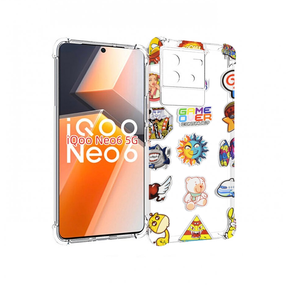 

Чехол MyPads Стикеры для Vivo iQoo Neo 6 5G, Прозрачный, Tocco