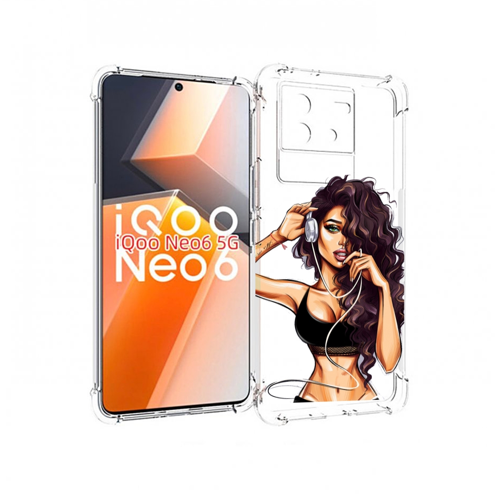 

Чехол MyPads Спортивная-девушка женский для Vivo iQoo Neo 6 5G, Прозрачный, Tocco
