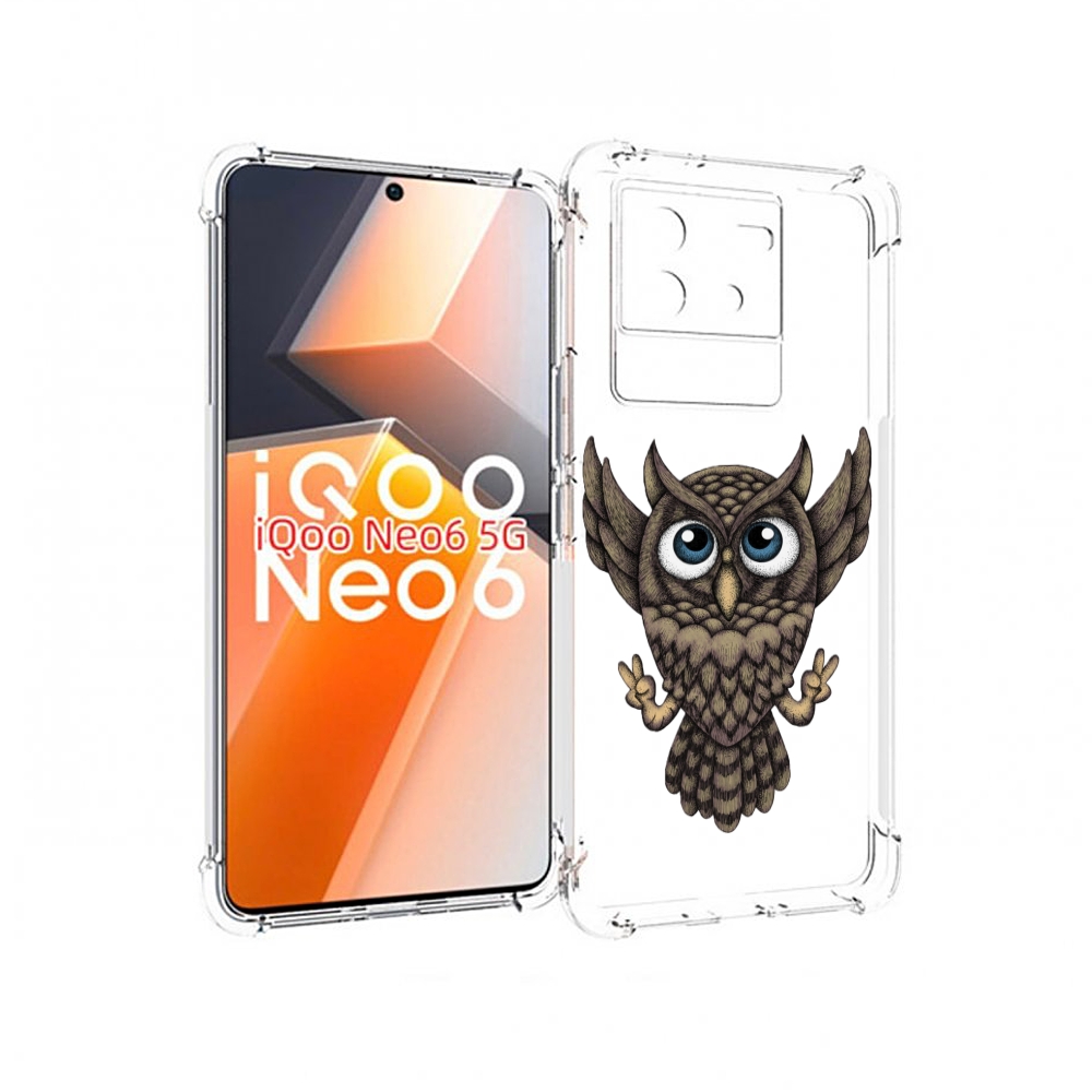 

Чехол MyPads Сова для Vivo iQoo Neo 6 5G, Прозрачный, Tocco