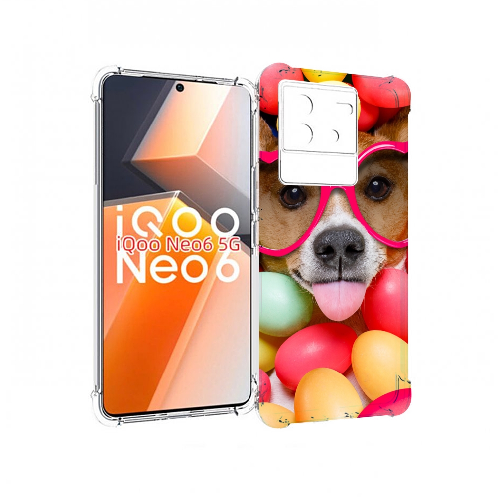 

Чехол MyPads Собака-в-яйцах для Vivo iQoo Neo 6 5G, Прозрачный, Tocco