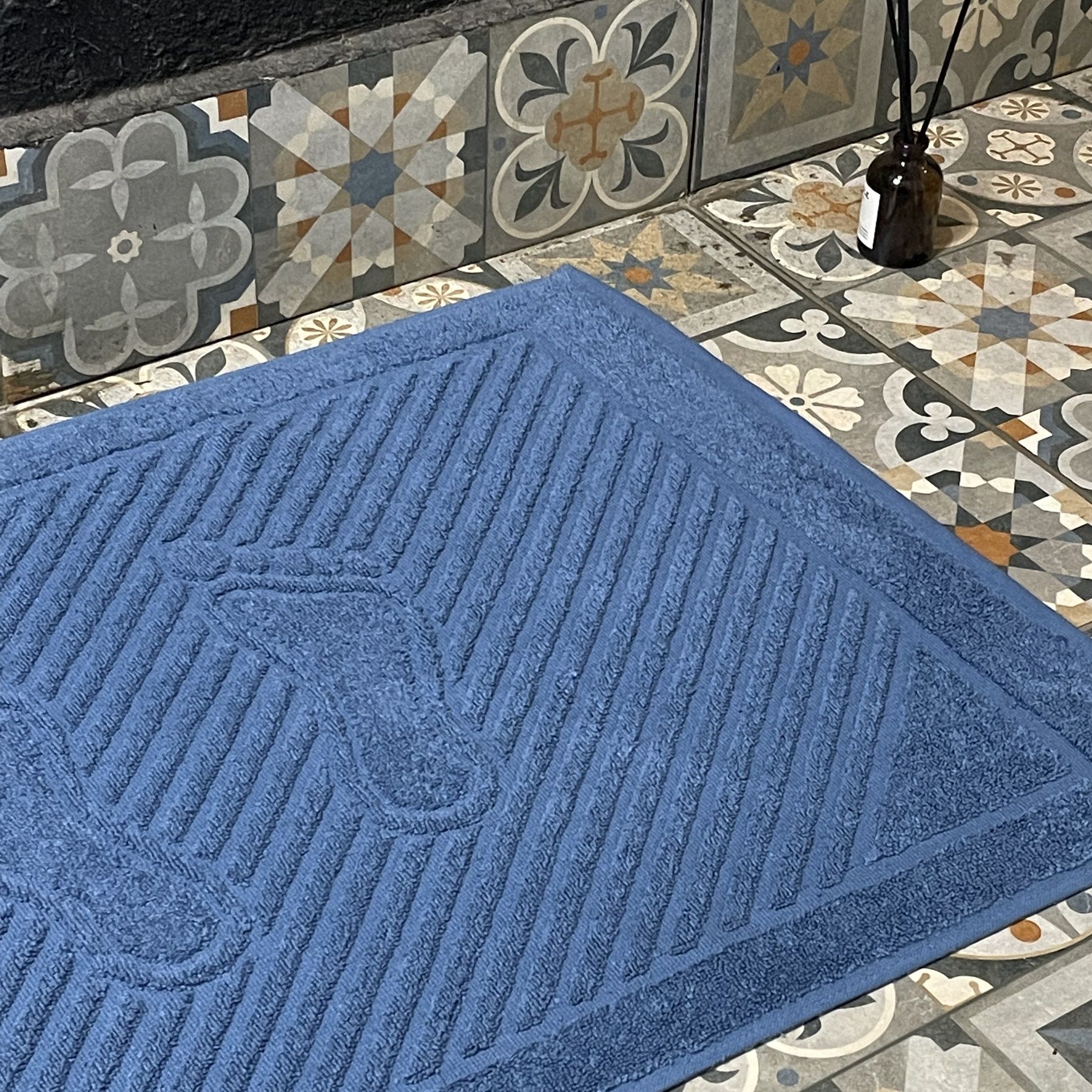 

Полотенце-коврик махровое для ног TM TEXTILE 50x70 сине-зеленый 54, 1шт.,плотность 700, Н54