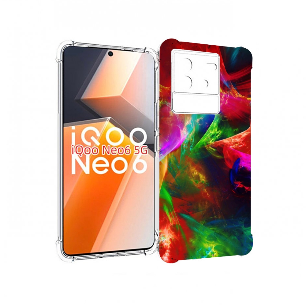 

Чехол MyPads Сияние-красок для Vivo iQoo Neo 6 5G, Прозрачный, Tocco