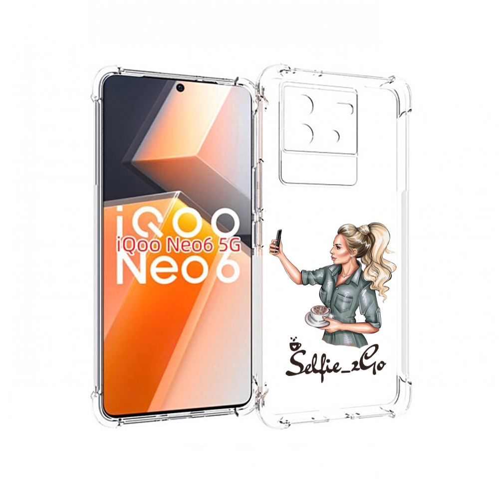 

Чехол MyPads Селфи-девушка женский для Vivo iQoo Neo 6 5G, Прозрачный, Tocco