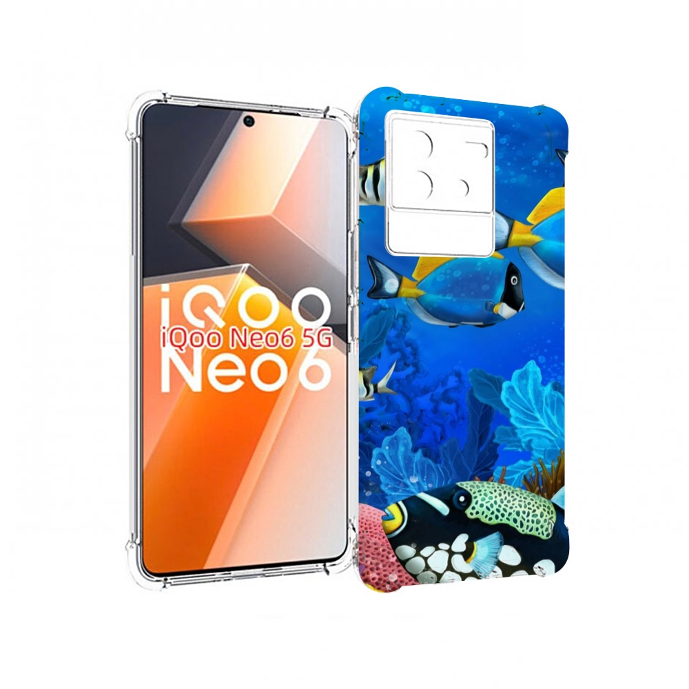 

Чехол MyPads Рыбки для Vivo iQoo Neo 6 5G, Прозрачный, Tocco