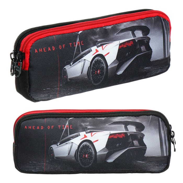 

Пенал Stavia Машина 2 отделения, объёмный, 90 х 220 х 40 мм чёрный, Разноцветный