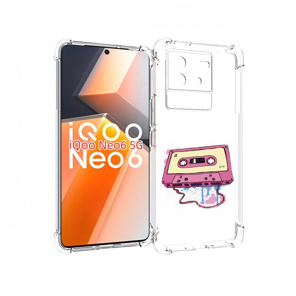 

Чехол MyPads Розовая кассета для Vivo iQoo Neo 6 5G, Прозрачный, Tocco
