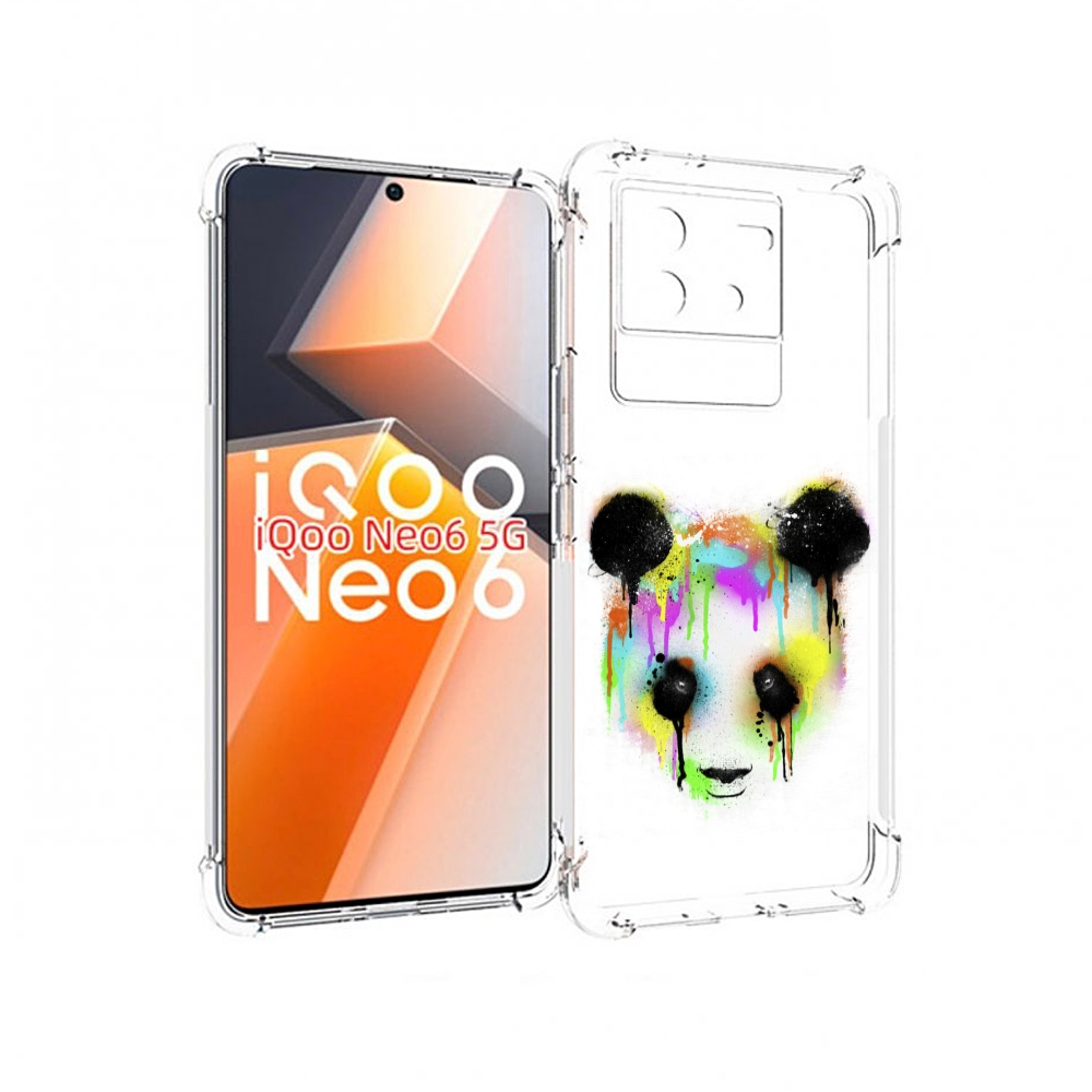 

Чехол MyPads Радужная панда для Vivo iQoo Neo 6 5G, Прозрачный, Tocco