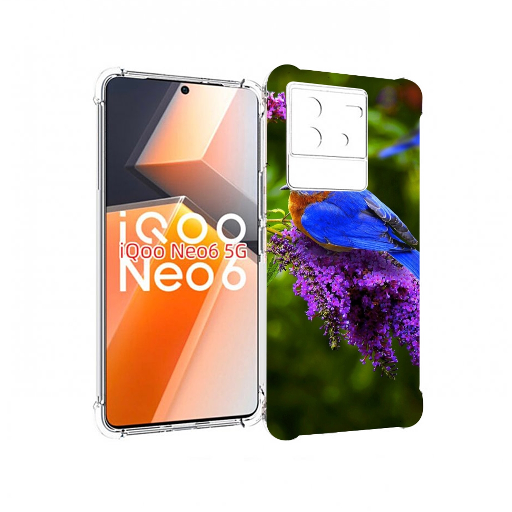

Чехол MyPads Птица-сиреневая для Vivo iQoo Neo 6 5G, Прозрачный, Tocco