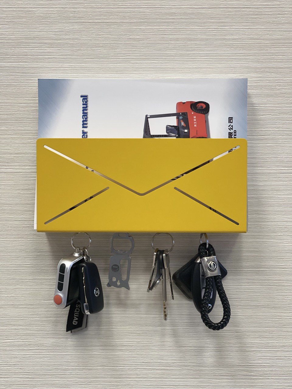 Ключница-конверт  Мастерская уюта Зонт желтая с магнитам