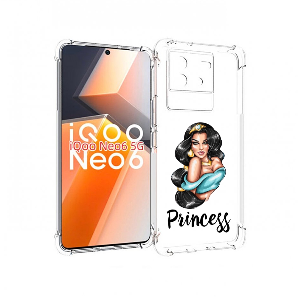 

Чехол MyPads Принцесса-Жасмин женский для Vivo iQoo Neo 6 5G, Прозрачный, Tocco