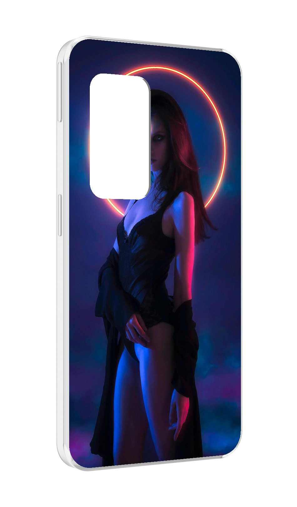 

Чехол MyPads девушка с неоновым кругом женский для UleFone Power Armor X11 Pro, Прозрачный, Tocco